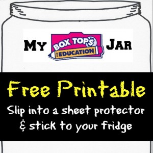 📚Free Printable Box Tops™ Collection Jar for your fridge - Freebies 4 Mom