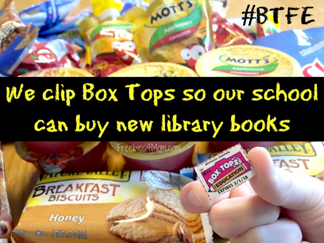 We clip Box Tops so our school can buy new library books