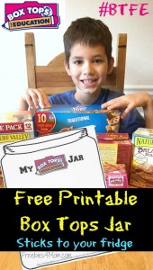 📚Free Printable Box Tops™ Collection Jar for your fridge - Freebies 4 Mom