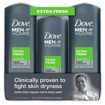 Dove Men+Care, Extra Fresh Body Wash, 3 pk