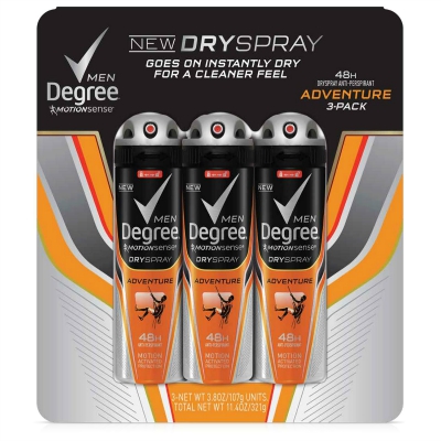 Degree® MOTIONSENSE™ Dry Spray for Men, 3pk