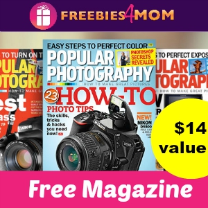 Free Popular Photography Magazine ($14 value)