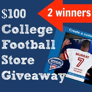 $100 College Football Store Giveaway Winners