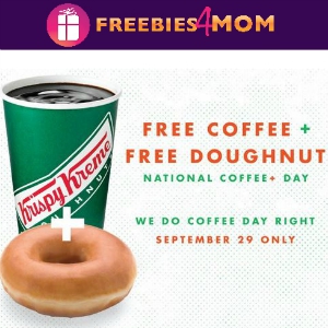 Free Coffee & Doughnut at Krispy Kreme Sept. 29