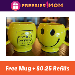 Corner Bakery Cafe Free Mug + $0.25 Refills