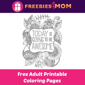 Free Owl & Today is Awesome Coloring Pages