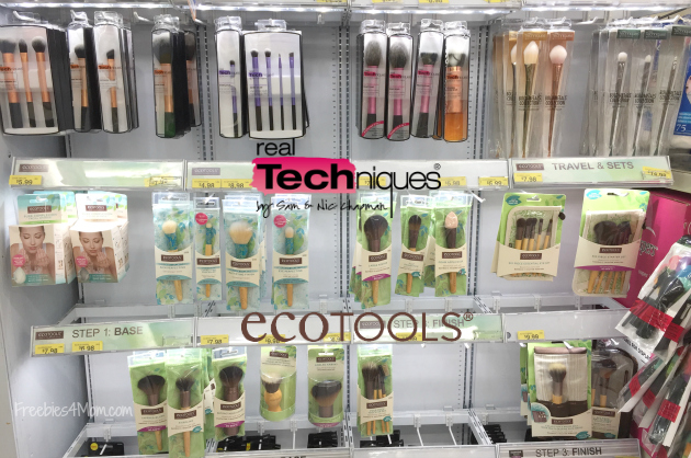 Real Techniques and EcoTools makeup brushes at Walmart