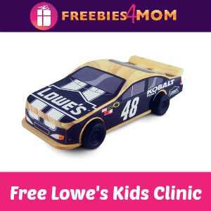 Free Pullback Car Lowe's Build & Grow Kids Clinic