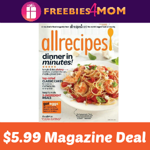Magazine Deal: Allrecipes $5.99
