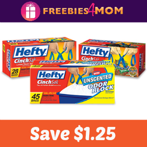 Coupon: $1.25 off any Hefty Trash Bags