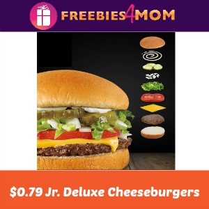 $0.79 Jr. Deluxe Cheeseburgers at Sonic