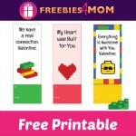 💙Free Kids Printable: LEGO Valentine Bookmarks - Freebies 4 Mom