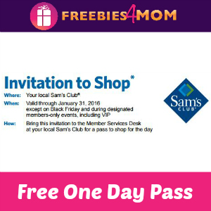 Free One Day Sam's Club Pass