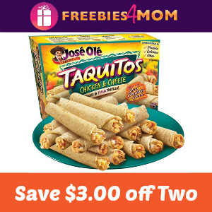 $3.00 off two José Olé Taquitos or Snack Items