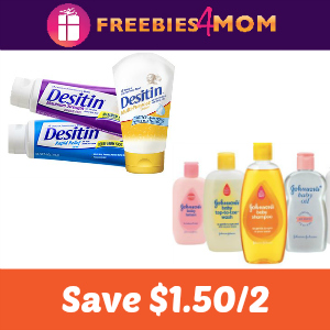 $1.50 off Two Johnson's or Desitin products