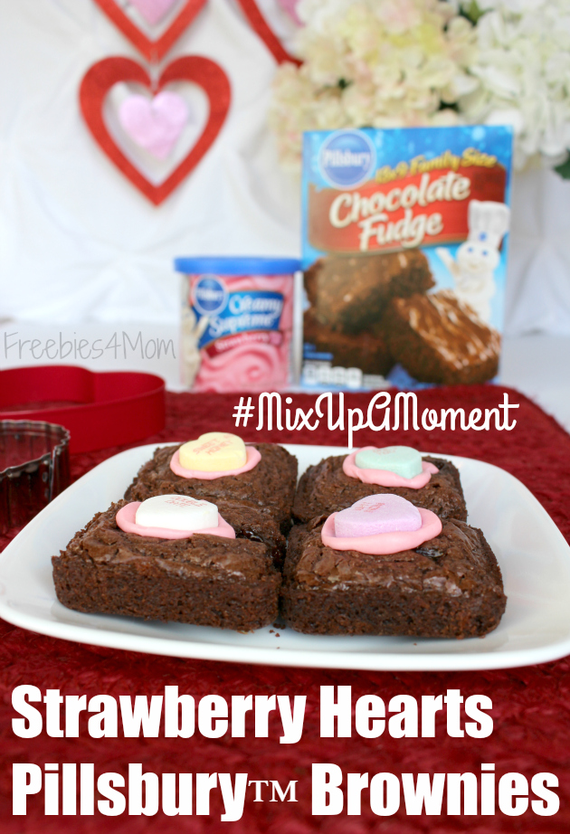 Strawberry Hearts Pillsbury™ Brownies for Valentine's Day