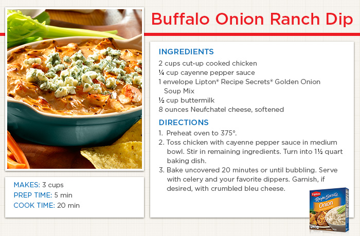 Buffalo Onion Ranch Dip Recipe