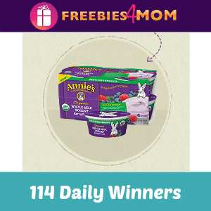 Annie's Yogurt Sweeps (114 Daily Winners)