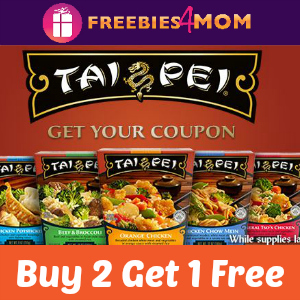Buy 2 Get 1 Free Tai Pei Entrees (value to $2.49)