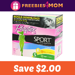 Coupon: $2.00 off any one Playtex Sport Tampon