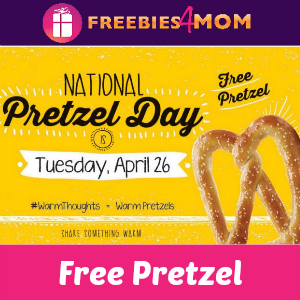 Free Pretzel at Pretzelmaker April 26