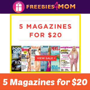 5 for $20 Magazine Sale