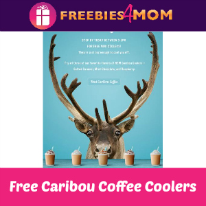 Free Caribou Coffee Coolers 3-5 pm May 5