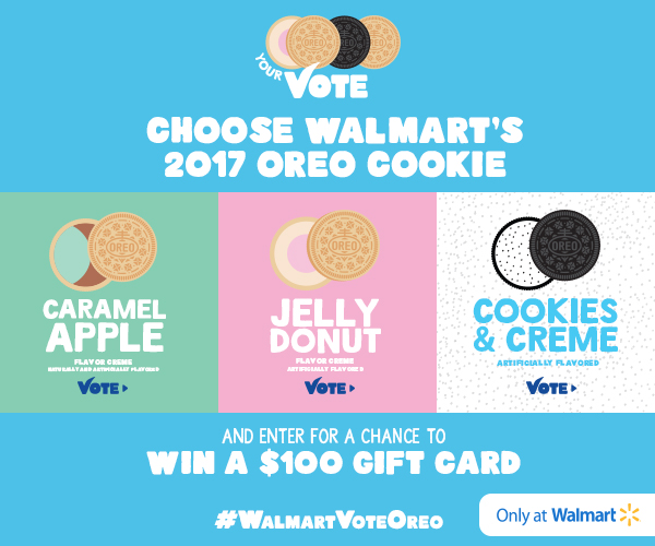 Vote for OREO and Win a $100 Walmart Gift Card