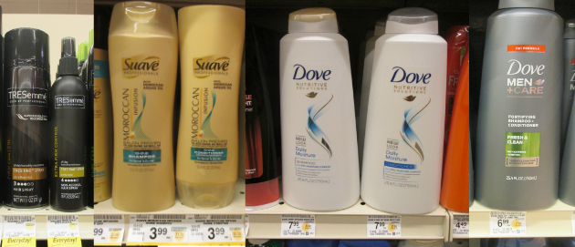 TRESemme, Suave and Dove hair care at Safeway