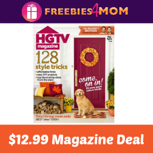 Magazine Deal: HGTV $12.99 (thru Sunday)