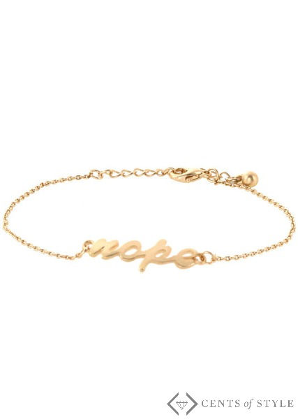 $9.99 Nope Bracelet from Cents of Style