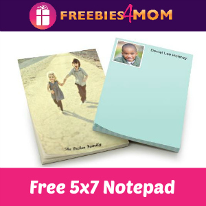 Free 5x7 Shutterfly Personalized Notepad