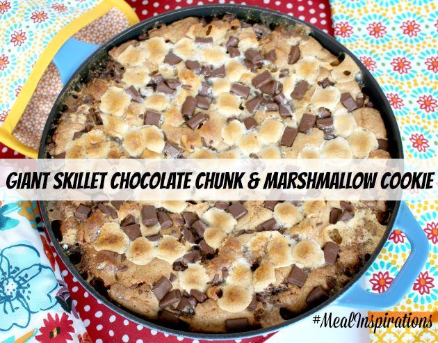 Giant Skillet Country Crock® Chocolate Chunk & Marshmallow Cookie Recipe #MealInspirations