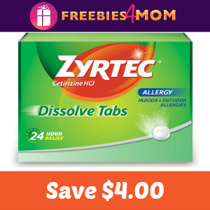 Coupon: $4.00 off one Zyrtec
