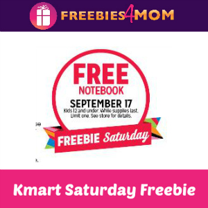 Free Notebook at Kmart Sept. 17