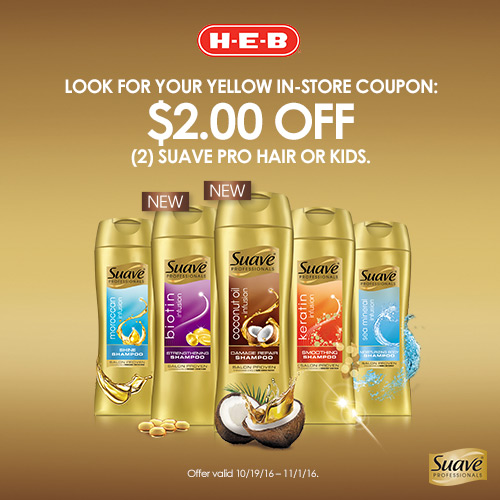 Save on Suave® Professionals at H-E-B