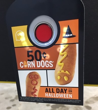 $0.50 Corn Dogs at Sonic Oct. 31