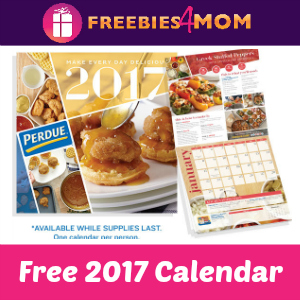 Free 2017 Wall Calendar from Perdue
