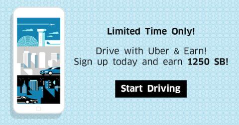 Drive with Uber, Earn over $90 in Gift Cards