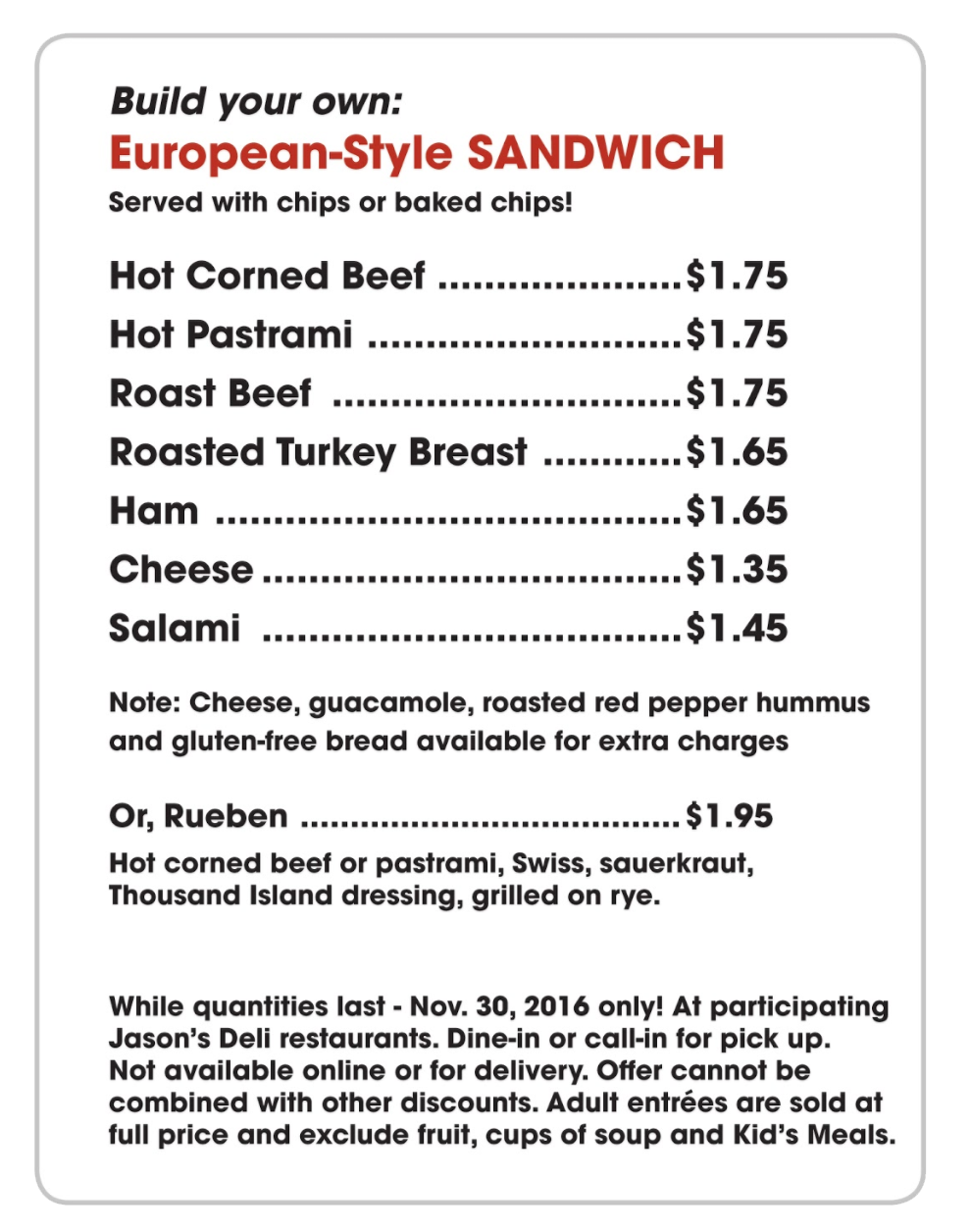 *Expired* BOGO For 1976 Prices at Jason's Deli Freebies 4 Mom