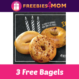 3 Free Bagels at Bruegger's Bagels
