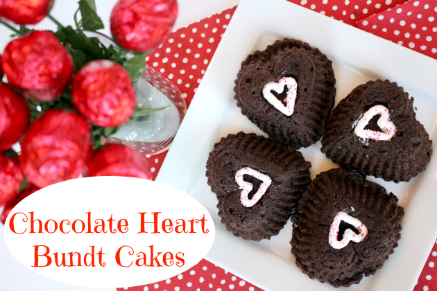Chocolate Heart Bundt Cakes