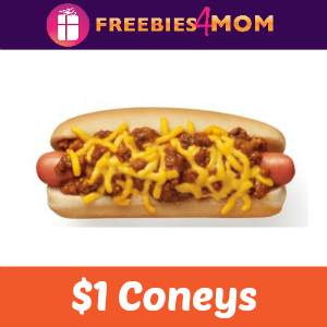 $1 Chili Cheese Coney's at Sonic All Month