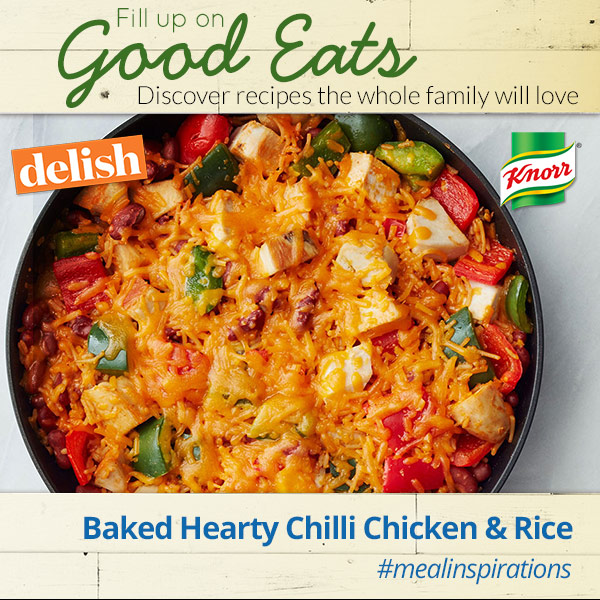 Fill up on Baked Hearty Chili Chicken & Rice