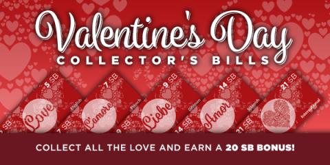 Swagbucks Valentine's Day Collector Bills