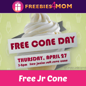 Free Jr Cone at Carvel April 27