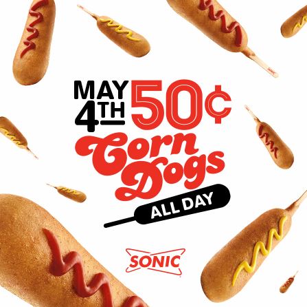 $0.50 Corn Dogs at Sonic May 4