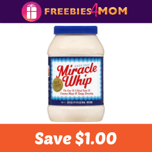 Coupon: Save $1.00 on any Miracle Whip Dressing 
