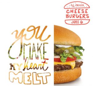 1/2 Price Cheeseburgers at Sonic June 6