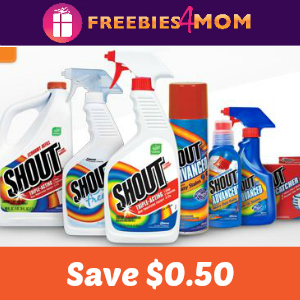 Coupon: Save $0.50 on one Shout Product 
